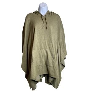 Cuddl Duds Women's Green Comfortwear Hooded Poncho Size L/XL Cozy Soft Lounging